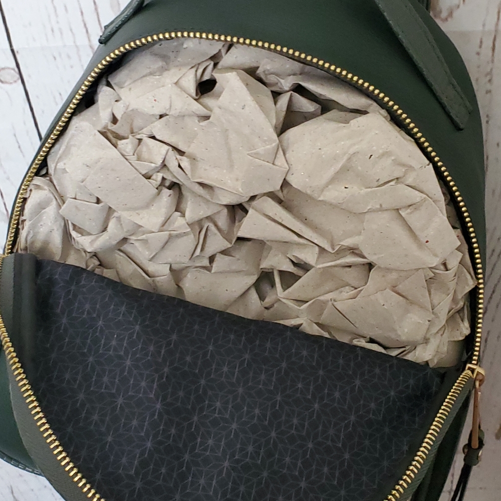 Time and Tru Ruby recycled fibers backpack handbag with coin purse green - Picture 4 of 11